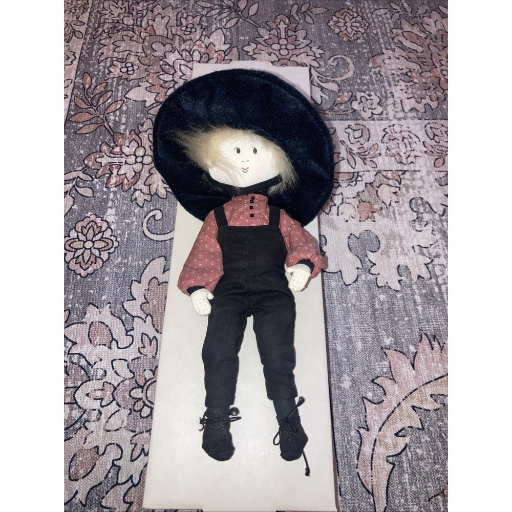 Vintage P Buckley Moss Amish Doll Joshua With Original Box 11"